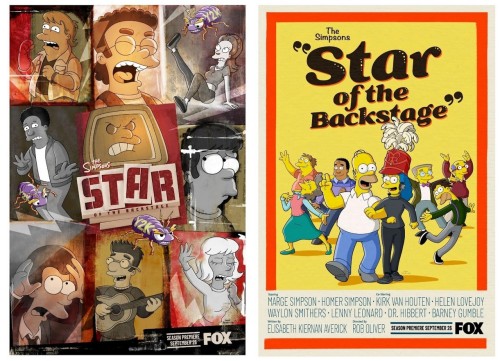 New tie-in posters for season 33′s episode Star of the Backstage with Smithers on them. Seems like t