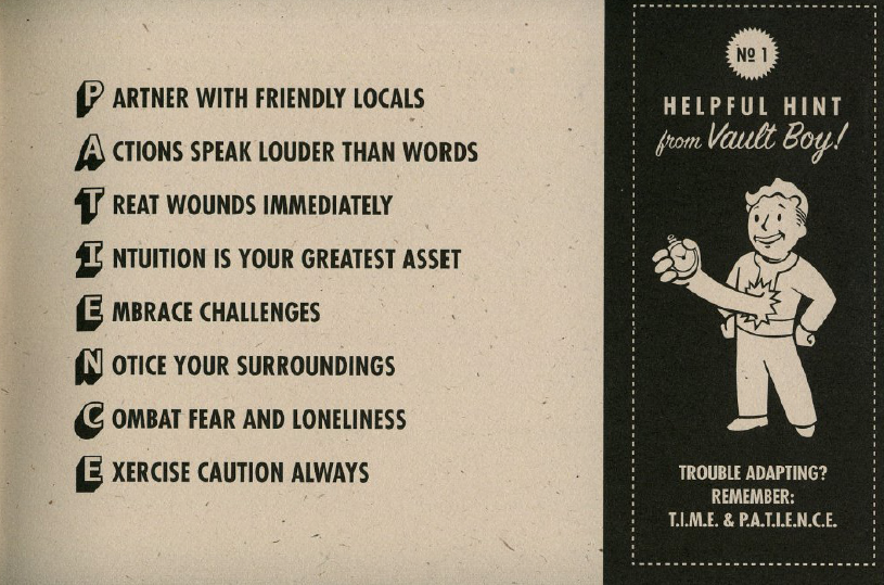 scarecrowfungus:  Part ¼ of the Vault Dweller’s Survival Guide 
