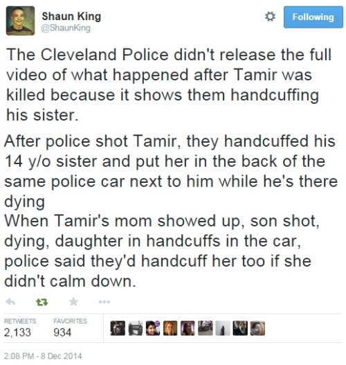 iwriteaboutfeminism:New(-ish) information on the murder of Tamir Rice in Cleveland, Ohio.