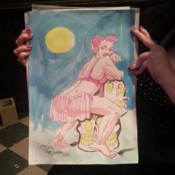 Drawing of Geegee Louise at Dr. Sketchy’s