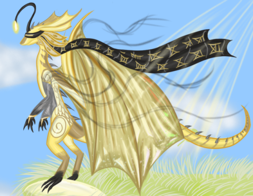 seekingdragons: I wanted to practice some backgrounds starring my newest dragon, Marigold