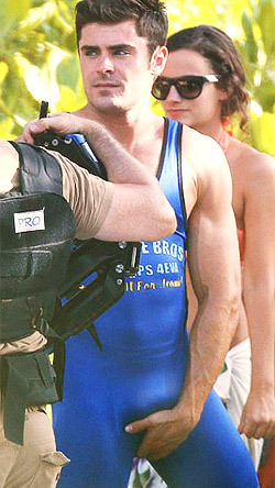 famousmeat:  Zac Efron bulges in a wrestling singlet for “Mike and Dave Need Wedding Dates”