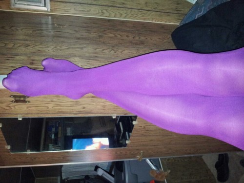 Purple tights… My favorite color.