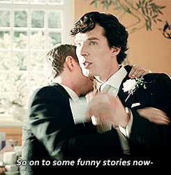 thewomvn:  shylocks:  #sherlock wants to do the whole speech with john’s arm around him    why did you have to say it 