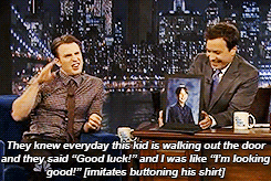 captcevans:Chris Evans commenting on old school photos on Late Night with Jimmy Fallon 