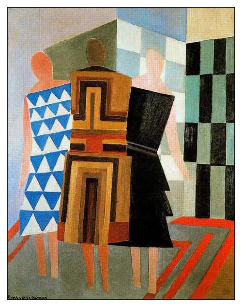 Three Women dressed simultaneously, Sonia Delaunay