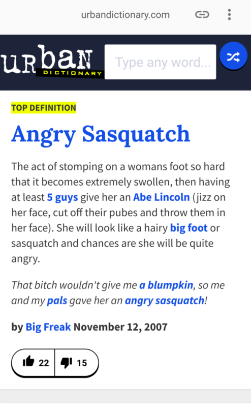 theangrysasquatch:  So this is apparently a thing.I need to change my name now 😂😂😂  What the fuck …. how do people come up with these 🤦🏼‍♂️😔