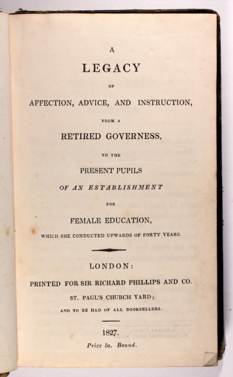 Legacy for Young Ladies 1827