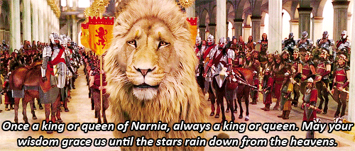 Wrong will be right, when Aslan comes in sight
