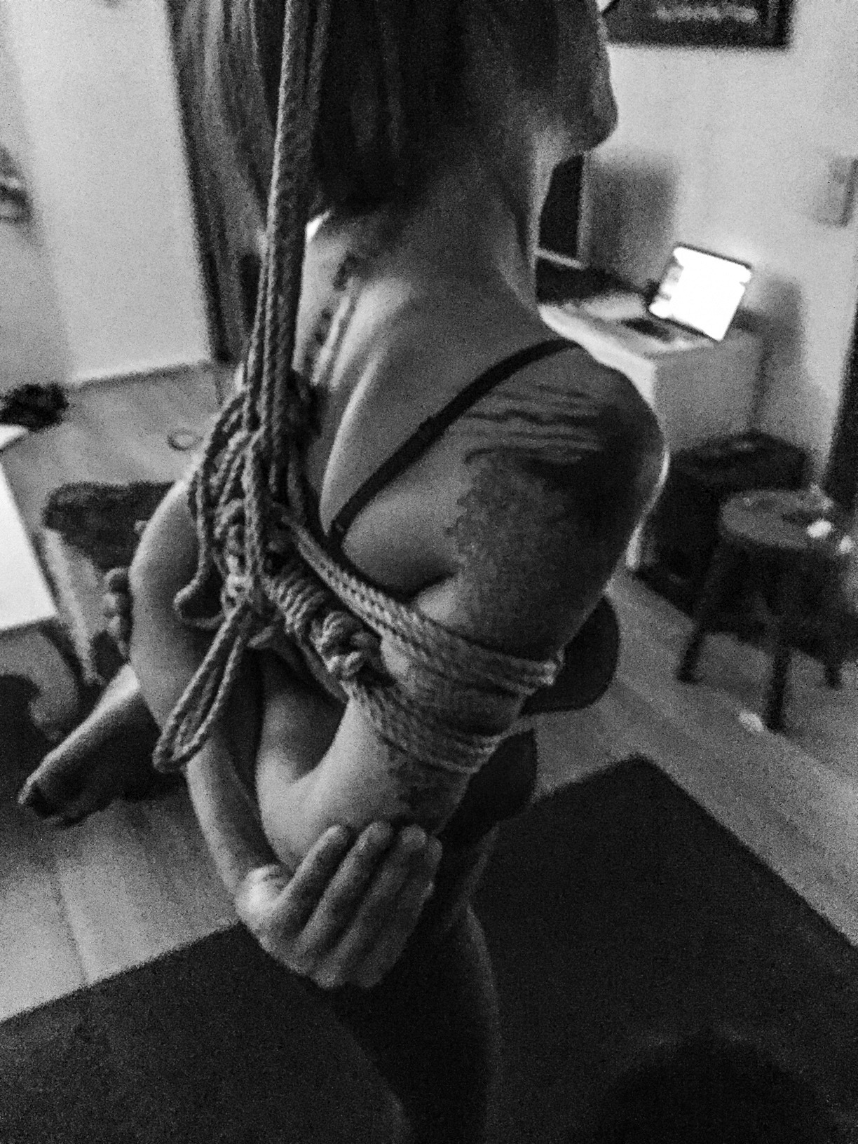 candywinter-shibari:  Semi suspension is fun for practice and play ;) Rigger: @Kitty-qt