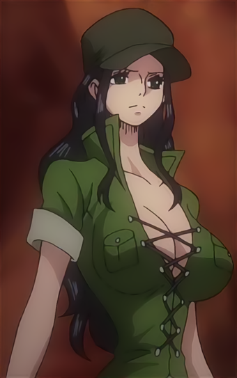 Robin in her army green outfit from Heart of Gold