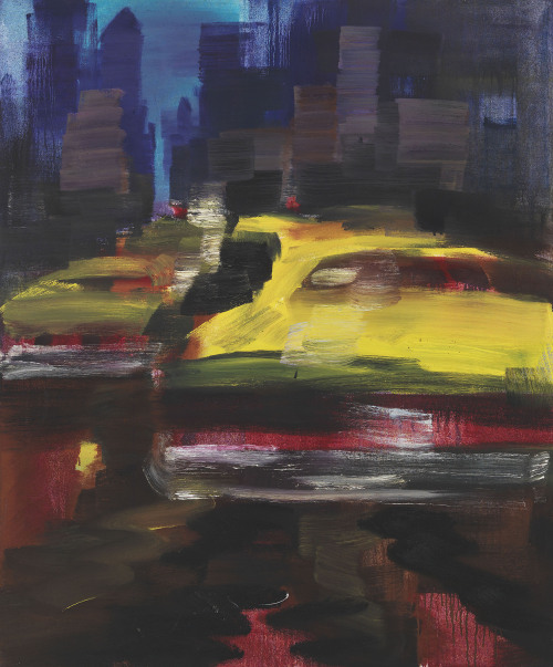thunderstruck9:  Rainer Fetting (German, b. 1949), Taxis, 1991. Oil on canvas, 153 x 127 cm.