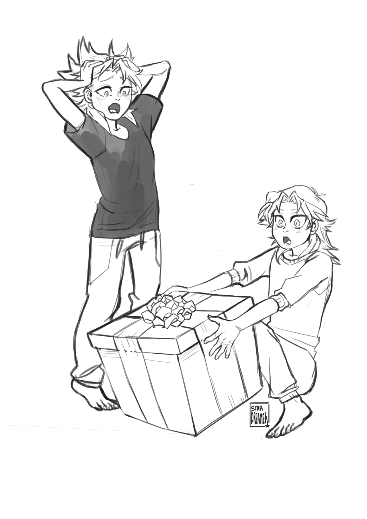 stardreamerart: Baby Malik and Marik treasure hunting for their birthday gift! Based