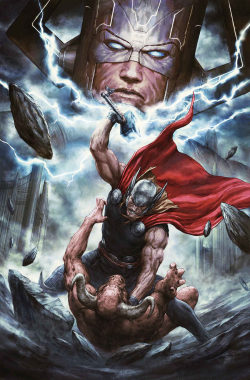 westcoastavengers:  Thor &amp; Galactus by Agustin Alessio