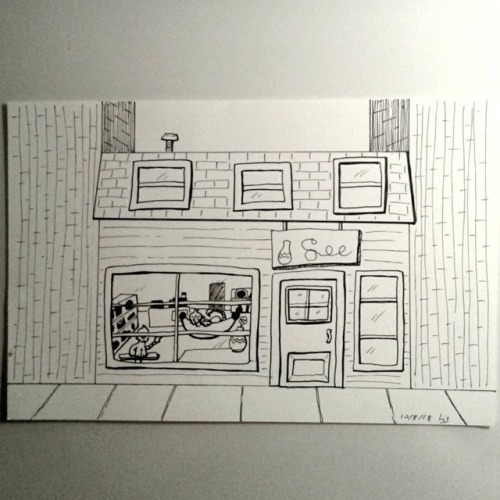 Inktober Day 8. Small Shop.