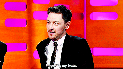 mcavoyclub:  You boys came up with your signature poses. James, yours is the… finger.