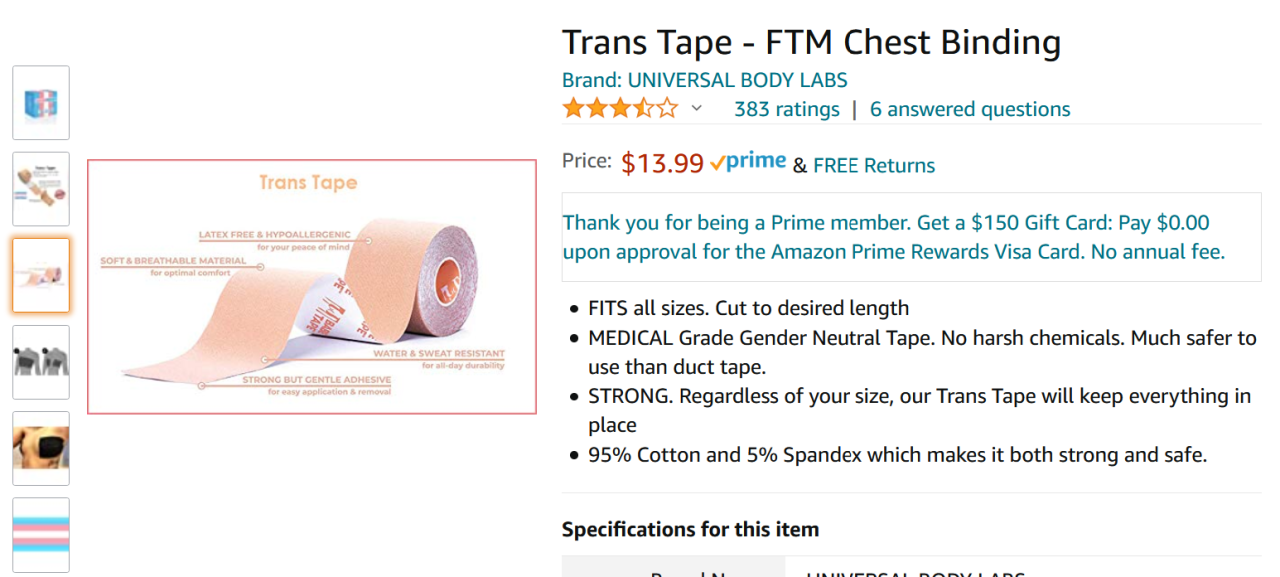 First Time Using Trans Tape : r/NonBinary