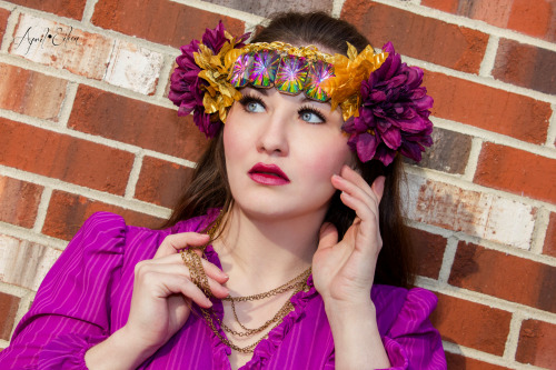 Photographer: April Eileen PhotographyModel/MUA: April DorotheaHeadpiece: The Crafter’s Closet