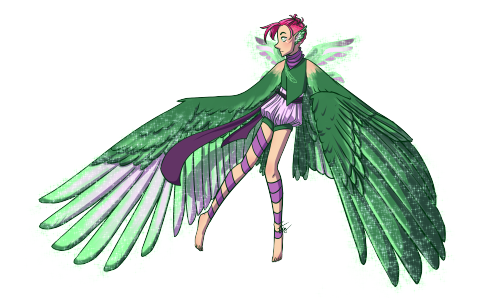 emsartwork:HARPIX!! wings are super fun but also evil lore and design notes below Keep reading