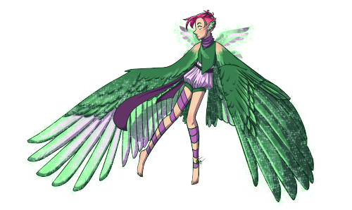 HARPIX!! wings are super fun but also evillore and design notes belowSo just like Sirenix, Harpix is