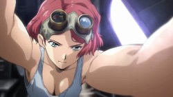 animemangamusclegirls:Yukina stills from the Kabaneri of the Iron Fortress Game “Ran: Hajimaru Michiato”   OP     