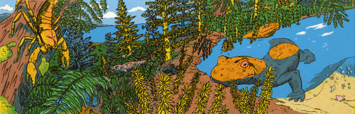 estrellavega:Finished the fourth book in my series of prehistoric books: The Carboniferous! Silkscre