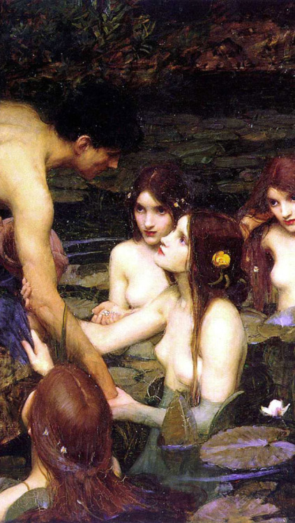 xaravaggio:John William Waterhouse, Hylas and the Nymphs  ( 1896 ) DETAIL 