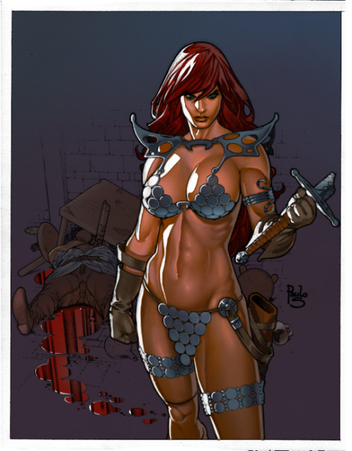 Red Sonja by Paulo Siqueira. Colors by NaramSinha