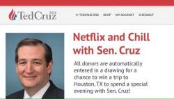 tedcruzthemarshmallowman:  geckopirateship:  jazzcatte:  does… does he know what that means  Lay your cash down for the chance to fuck Ted Cruz    20 minutes into Netflix and chill and he gives you this look       