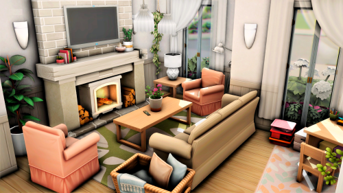 Fun Family Home For 8 Sims This charming home is perfect for large families, as it can fit up to 8 S