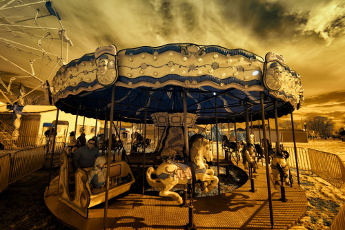 _ DSC3530 Carousel by Charles Bonham Laowa 12mm f2.8 lens. IR photograph. https://flic.kr/p/2hLK98i