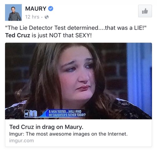 WHOEVER RUNS TED CRUZ&rsquo; FACEBOOK IS A SAVAGE