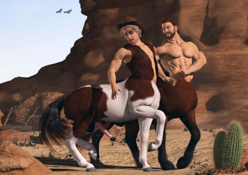 priapusofmilet:  Centaur Tale - Anonymous commission with very kind permission to be published on my blogs. It´s the story of Haley and Scott, two centaurs riding West.  