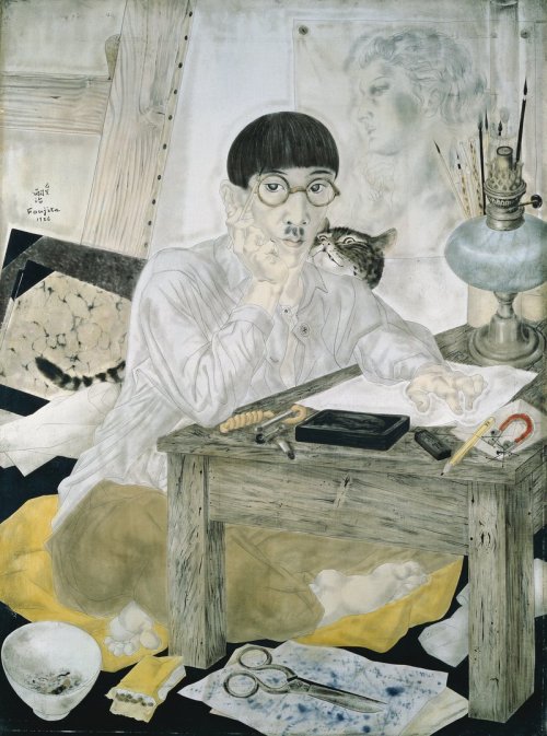 amare-habeo:Leonard Tsuguharu Foujita (Japanese-French, 1886 - 1968) Portrait of the artist, 1926 &n