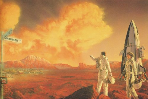 70sscifiart:  Astronauts explore the unknown. From my archives, featuring works by Chesley Bonestell, Chris Foss, Bruce Pennington, and more.