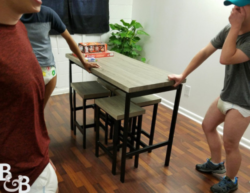bulkyandbold: Friends floored from flooding; big bro to the rescue!Thanks to @stuff-n-diapers @diape