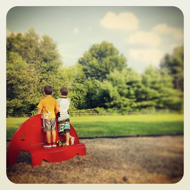 #Brothers #childhood #playground #summer #Nature