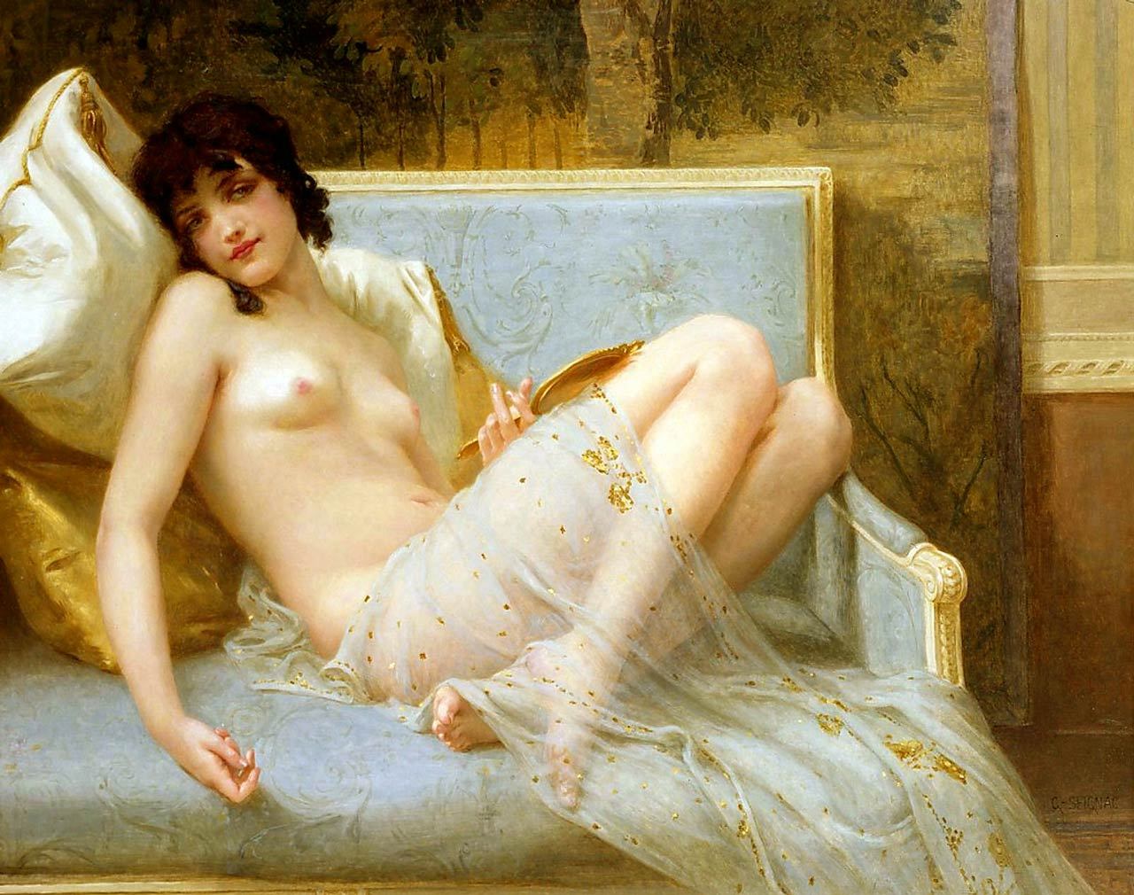 artiebagagli:  Guillaume Seignac- Young-woman-naked (Indolence-1914) 