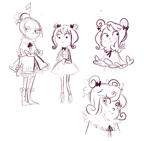 Some doodles of super cute girls from enterviod