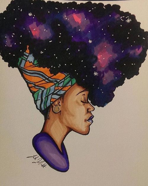 divinessence7:  #repost @jjmoultrie93 #naturalhair #kinkycurly #afro #melanin #universe #browskin #blackwoman #blackpride #blackart 