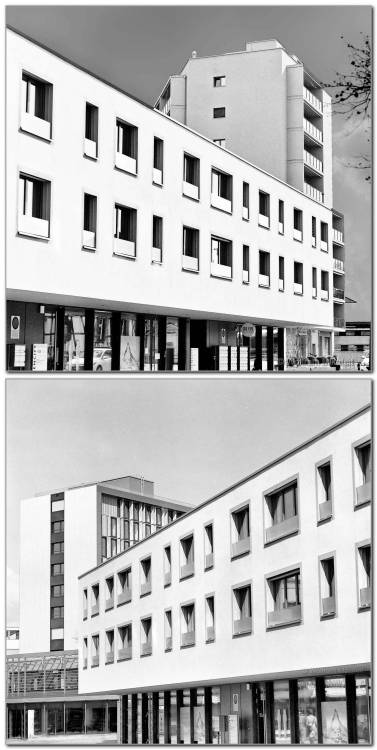 Looking south and north. Appartment Buildings. Kreuzlingen, Switzerland. Photo:  © Wolfram