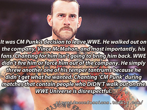 Porn ringsideconfessions:  “It was CM Punk’s photos