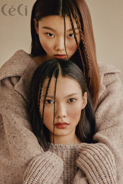 fashionarmies:Yoon Young Bae (배윤영) &amp; HanSel (한슬) by Kim Oi-Mil (김외밀) for CéCi Korea November 2016.