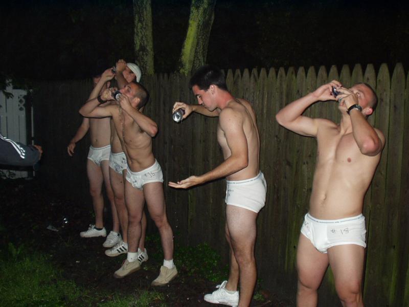 Drinking outside in your undies