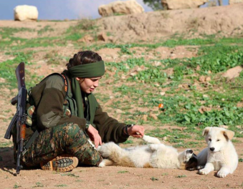 nowisation:  An Assyrian female fighter named Lucia who is in the Female Protection Forces fighting terrorists in the Middle East. Happy Assyrian New Year (6,767)