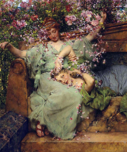 marcuscrassus:  Lawrence Alma-Tadema - In a Rose Garden (1890) 