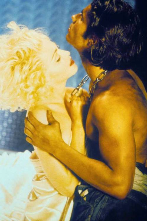 80s-madonna:Madonna and Camerojn Alborzian on set of Express Yourself, 1989 