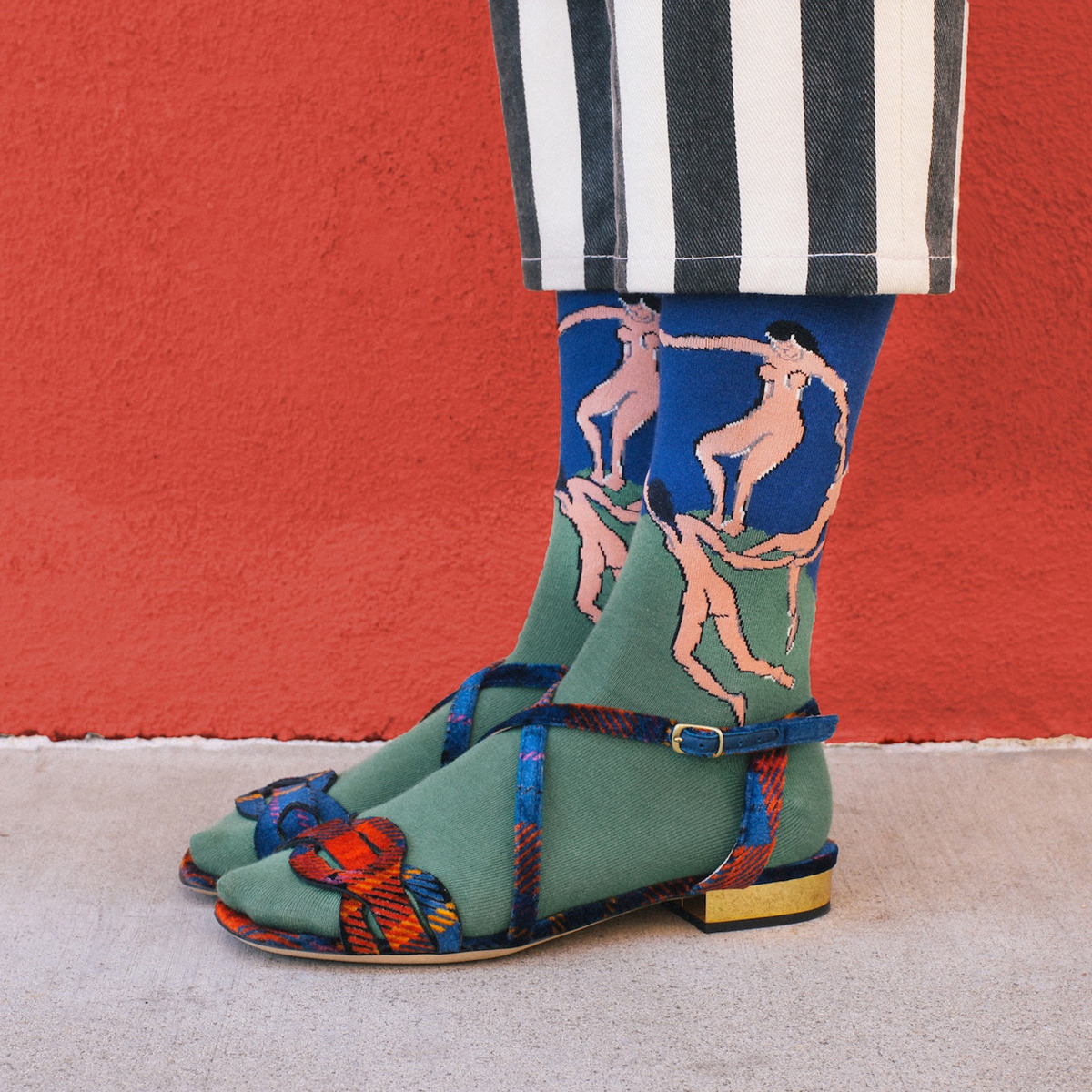 madelinevita:  Katie Brien’s art socks, as seen in an edit for Vogue.  