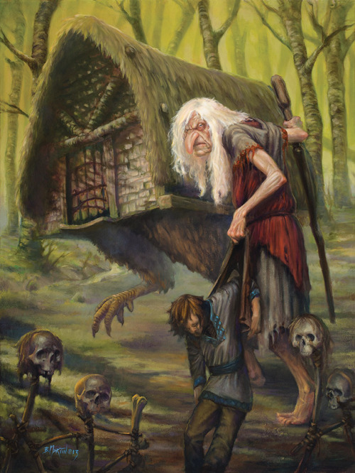 #38 Amanita Muscaria Mushrooms Baba Yaga Folklore Slavic Witch Hut