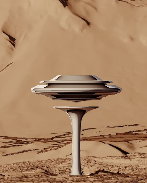 ILO  (Identified Levitating Object), Mars, ILO station, using local materials, can produce the neces